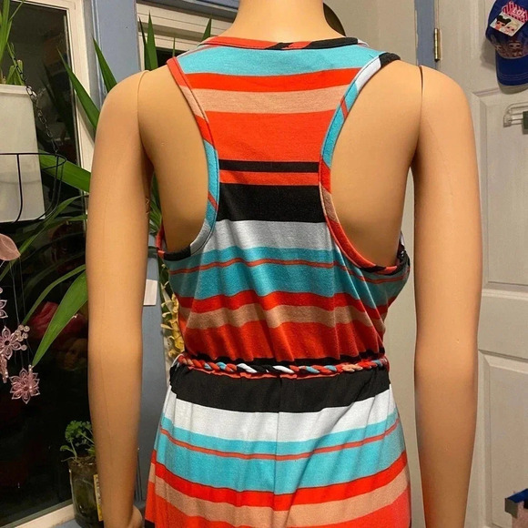 DGNY Beautiful Colorful Sleeveless Maxi Dress Women Size XL - Picture 7 of 7